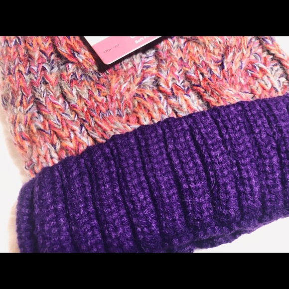 ✅🆕Purple & multi color fleece lined hat - Picture 2 of 8